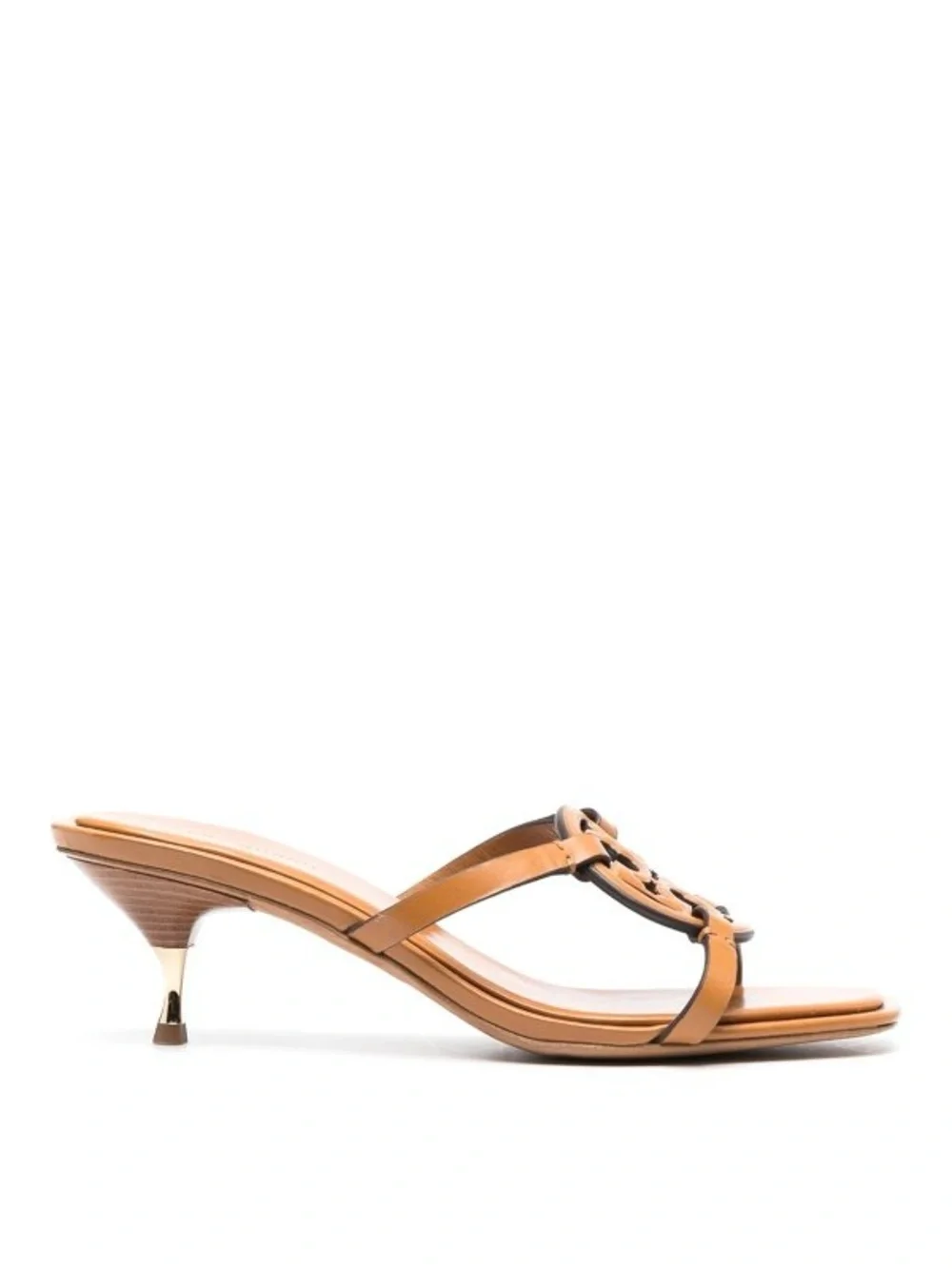 Tory Burch | Miller Bombe Low Heel Sandal in Caramel Brown Leather 9